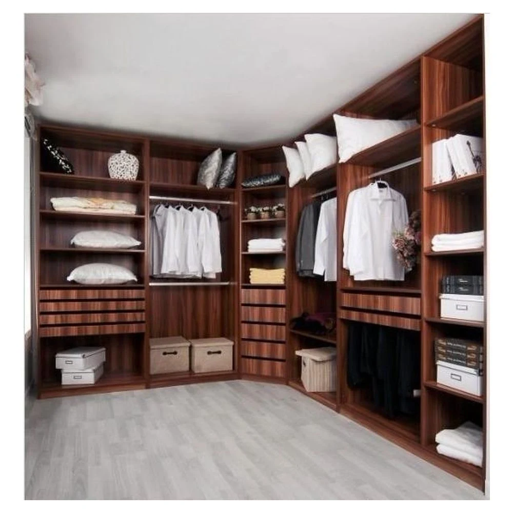 Customized Wooden Furniture Modern Walk in Closet Cabinets Systems Closet Wardrobe