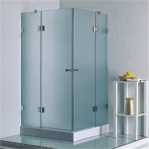 Corner 2 Sided Frameless 5mm Woven Glass Shower Cabin 90X90 Bath Bathroom Furniture