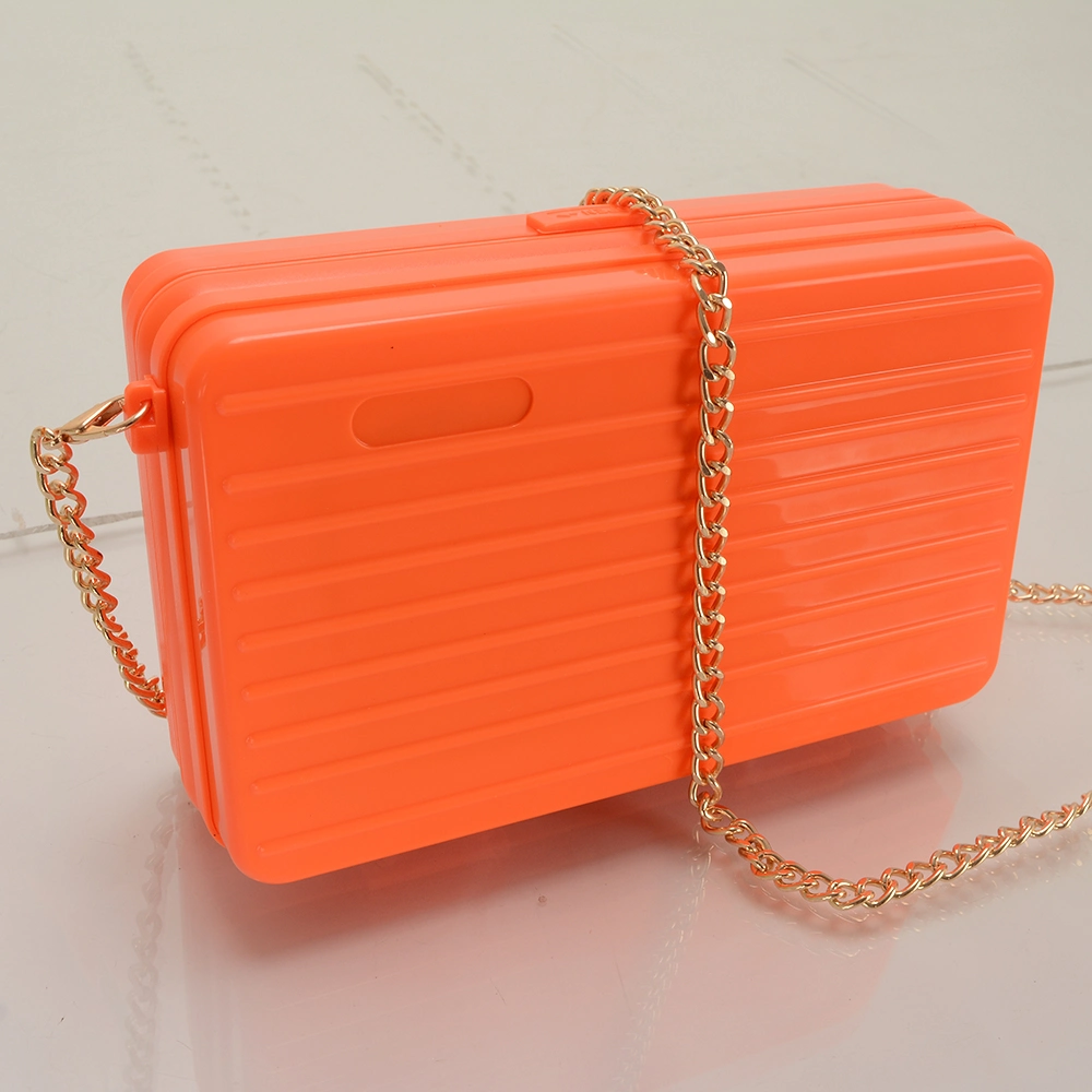 Colorful High Quality Women Makeup Handbag 8 Colors with Metal Chains