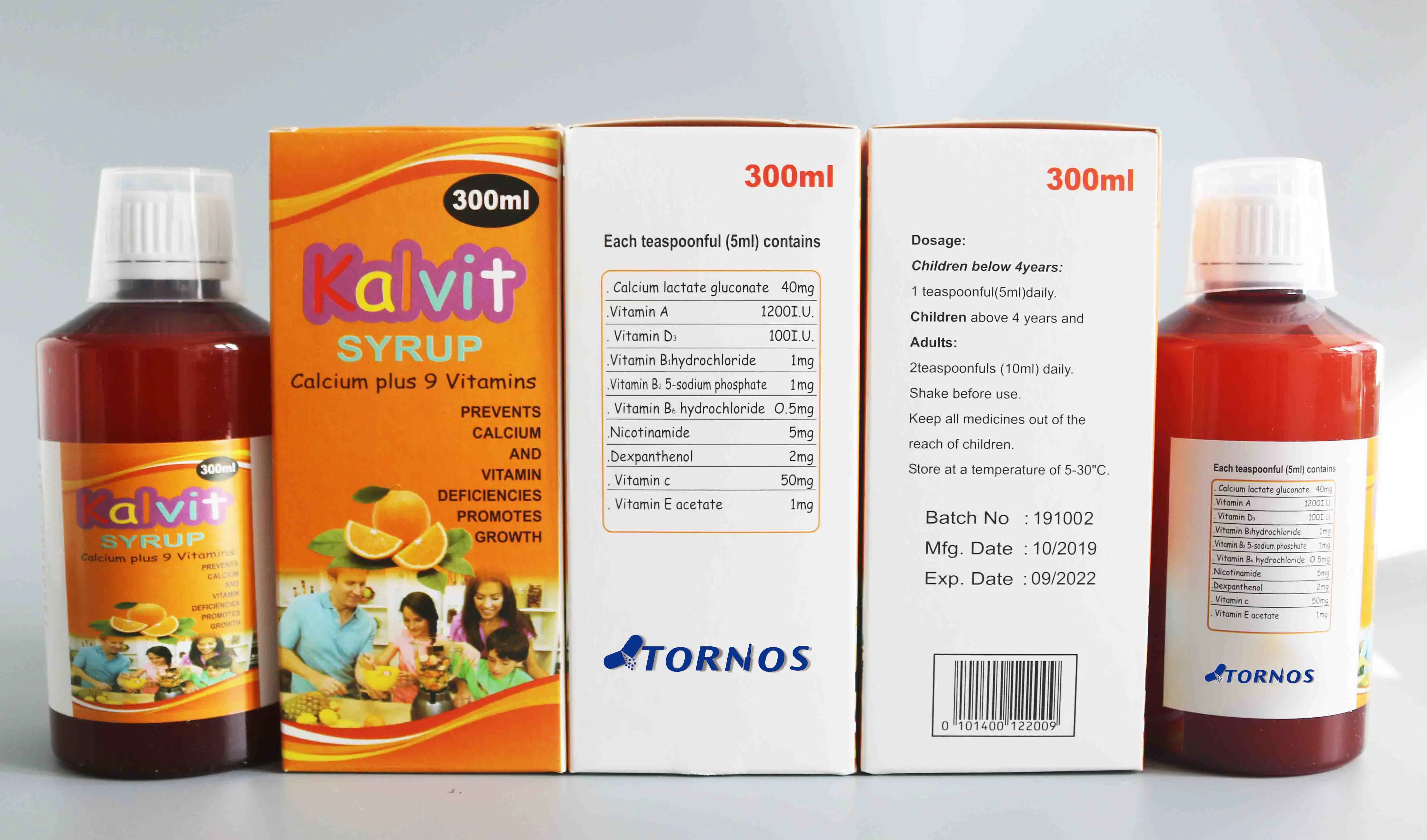 GMP Dihydroartemisinin &amp; Piperaquine suspensión oral de fosfato de 5mg+40mg/5ml.