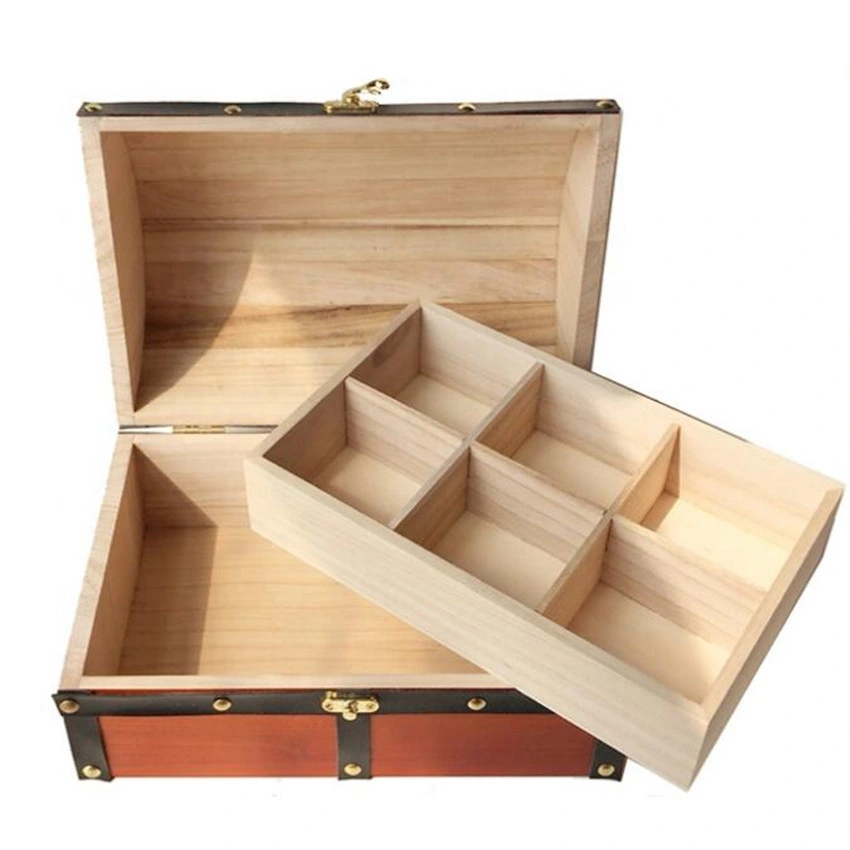 Coffret cadeau coffre en bois naturel personnalisé