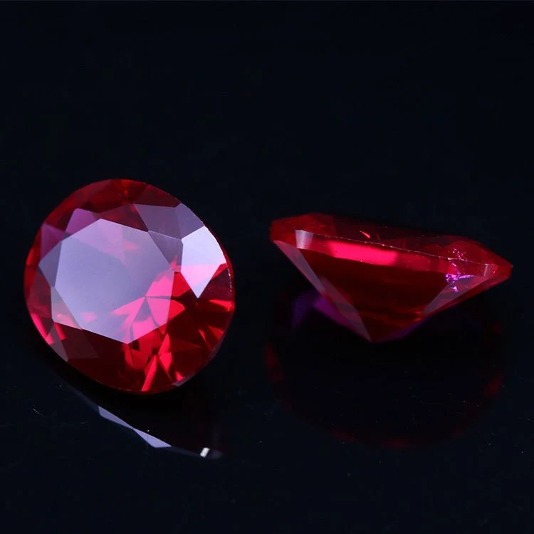 Synthetic Ruby 5# Oval Shape Gemstone for Jewelry Setting