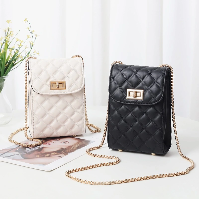 New Korean Fashion Mobile Phone Bag Pocket Wallet Leisure Chain Cross-Slung Bag