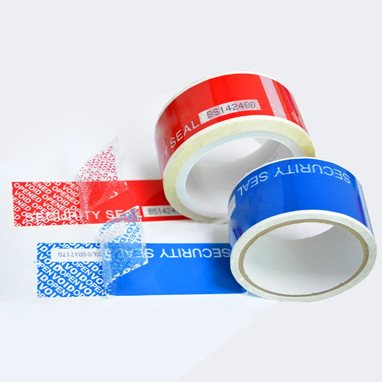 Custom Size Red Tamper Proof Security Adhesive Tape for Sealing Carton