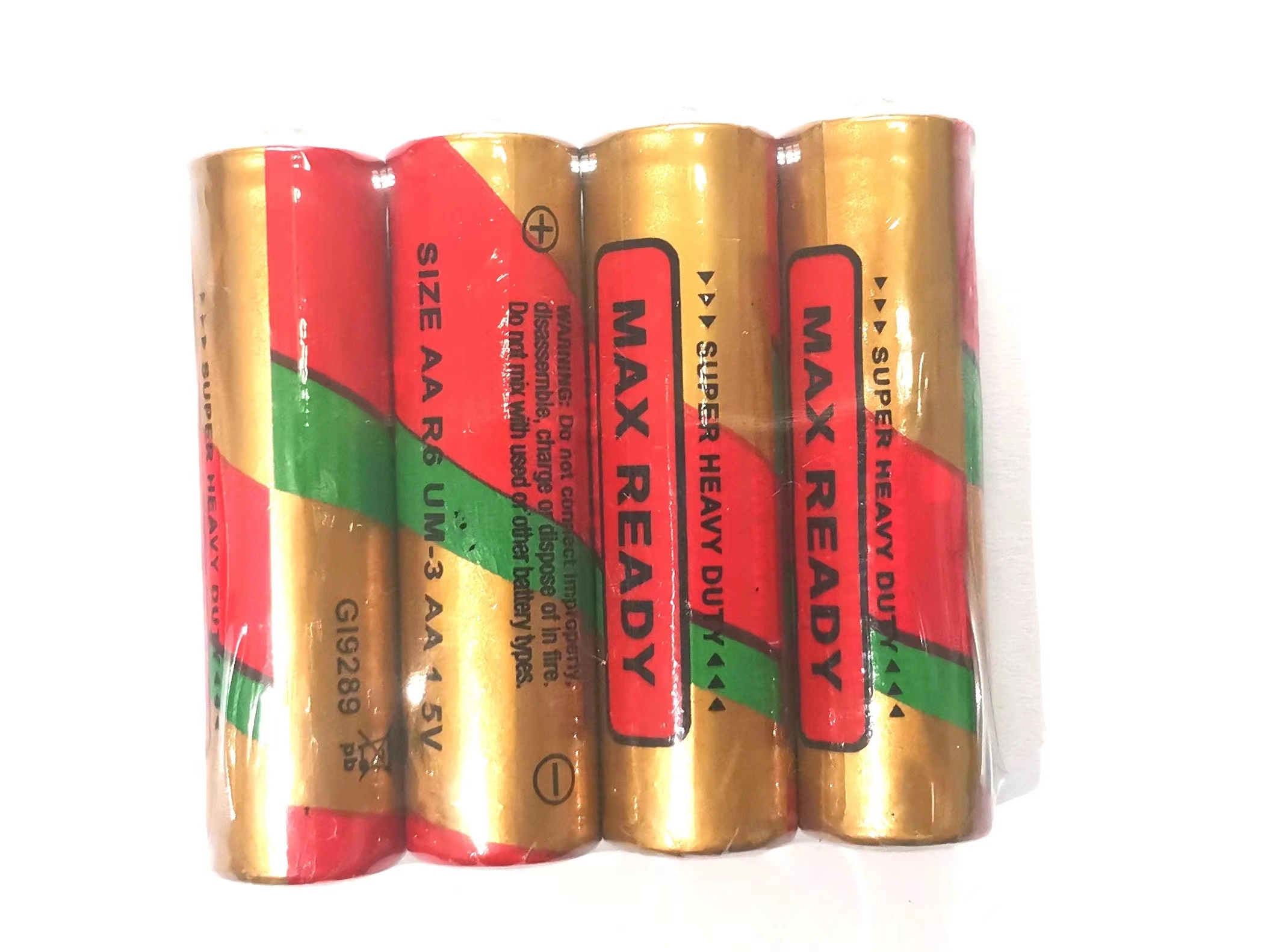 High Quality Long Life Max Ready R6 Um-3 1.5V Carbon Zinc Battery Dry Battery Battery Cell Primary Battery Carbon Battery