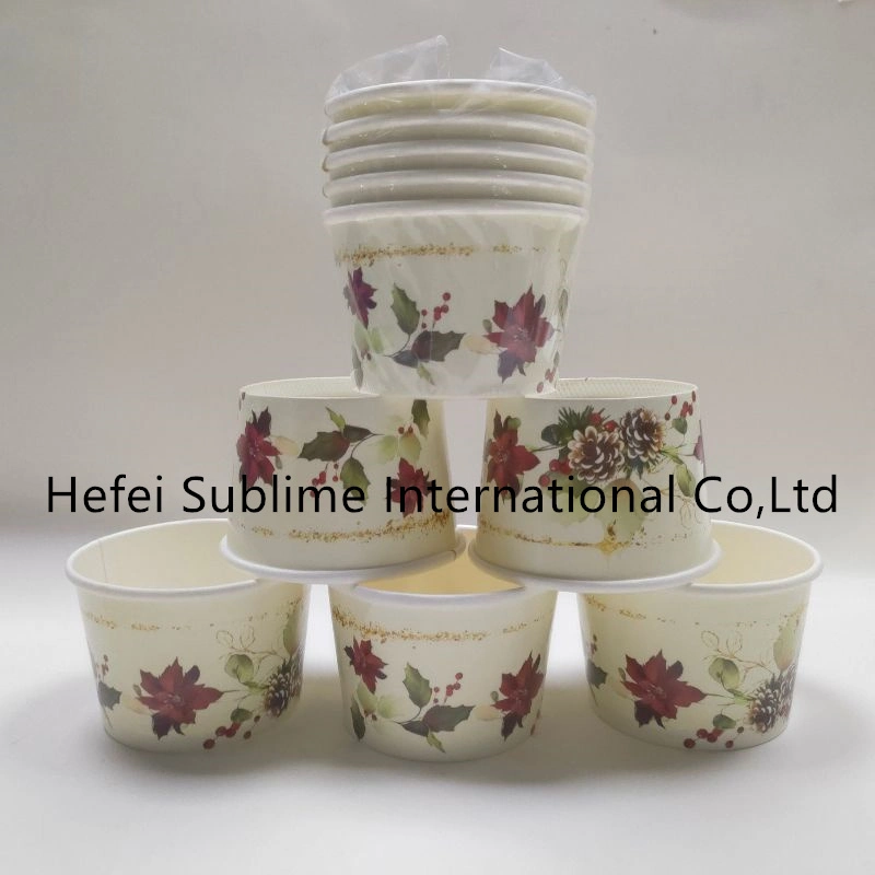 Eco-Friendly Party Tableware Paper Cups Ice-Cream Cups Happy New Years and for Seasons