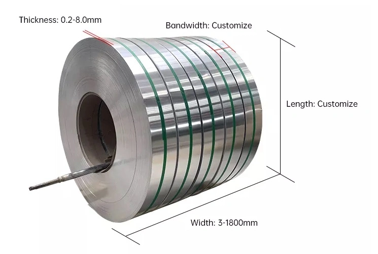 AA5052 Industrial 1050, 1060, 1070, 1100, 3A21, 3003 Metal Strips AA5182 Thin Polished Aluminum Strips