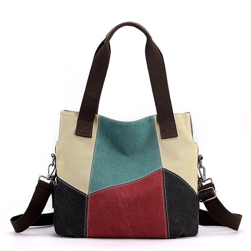 Customised Canvas Tote Bag Leather Handbag for Cheap Price