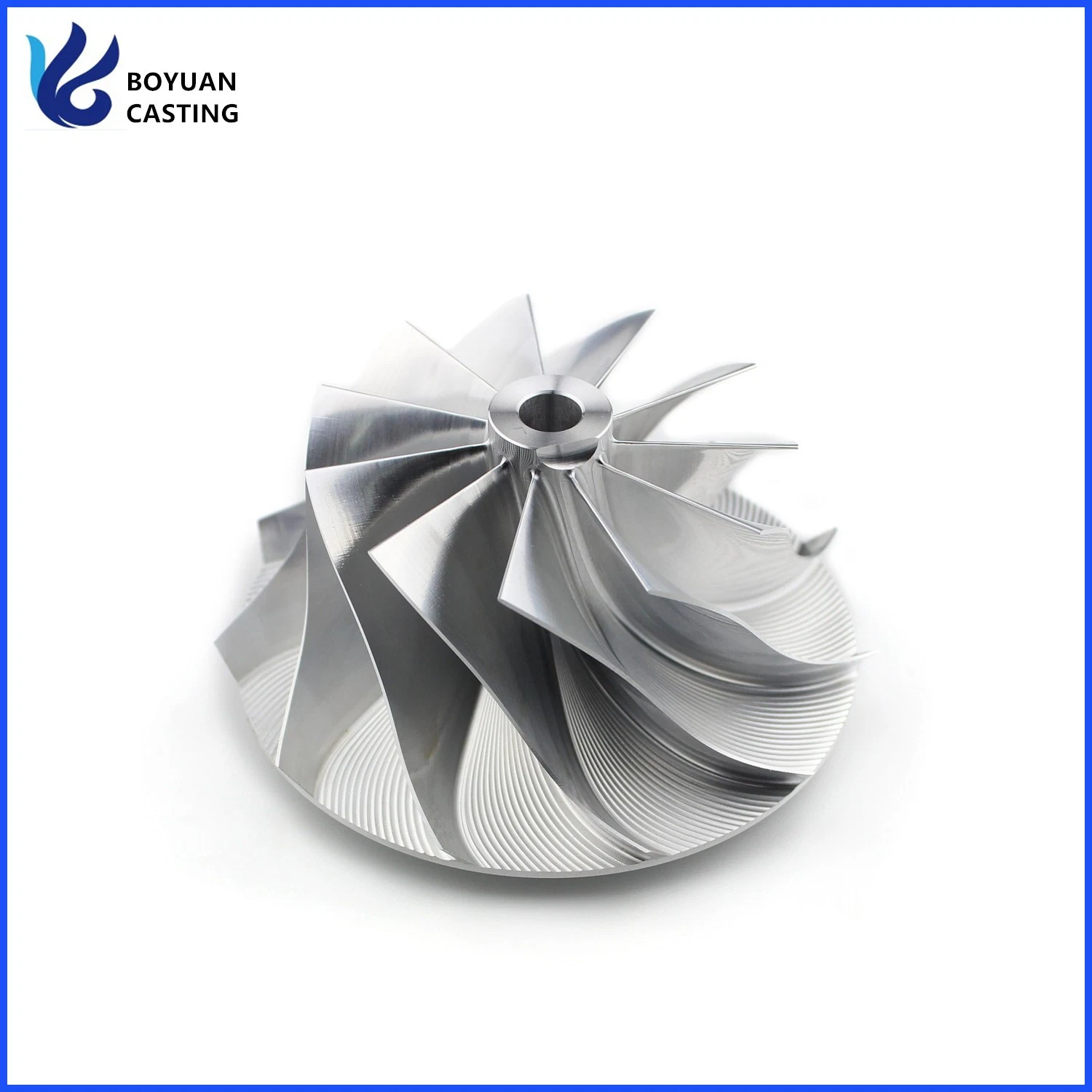 Forged Aluminum Alloy 5 Axies CNC Fully Machined Billet Compressor Wheel