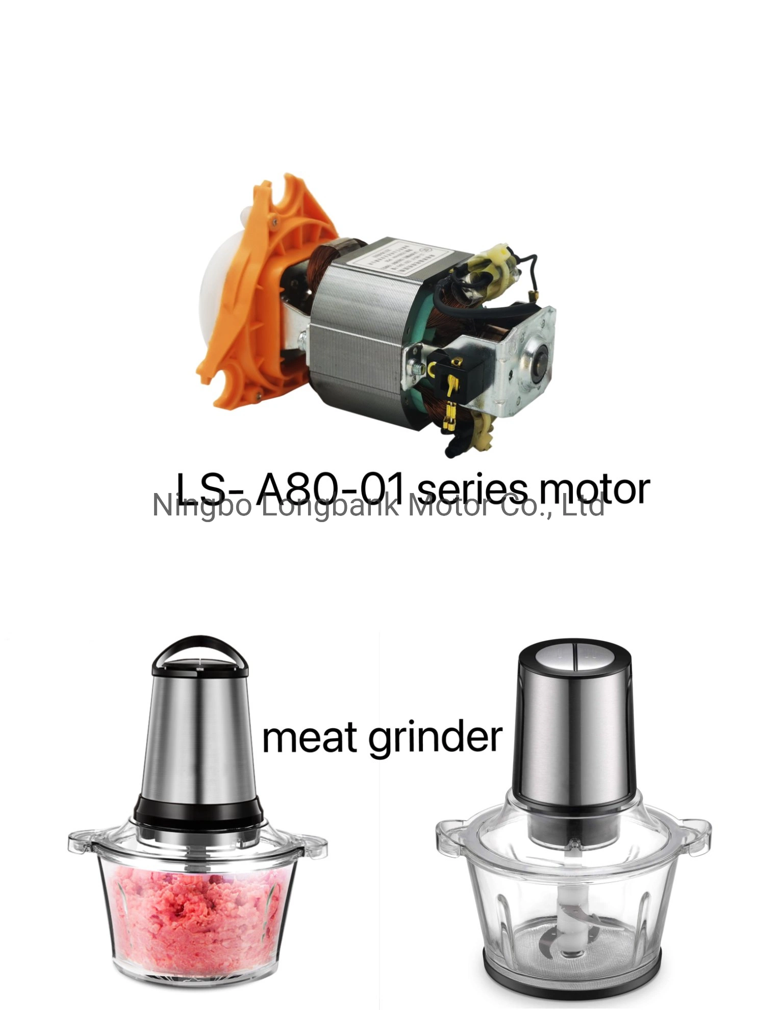 Longbank Ls-A80-01 110V 220V with Application for Meat Grinder 300W 1300rpm AC Brush Universal Motor