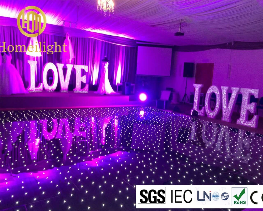 Black White Mixed Color LED Starlit Floor for Wedding