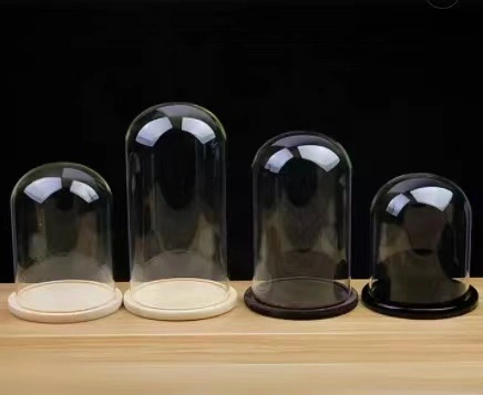 Wholesale High Quality Borosilicate Glass Dome with Wood Base