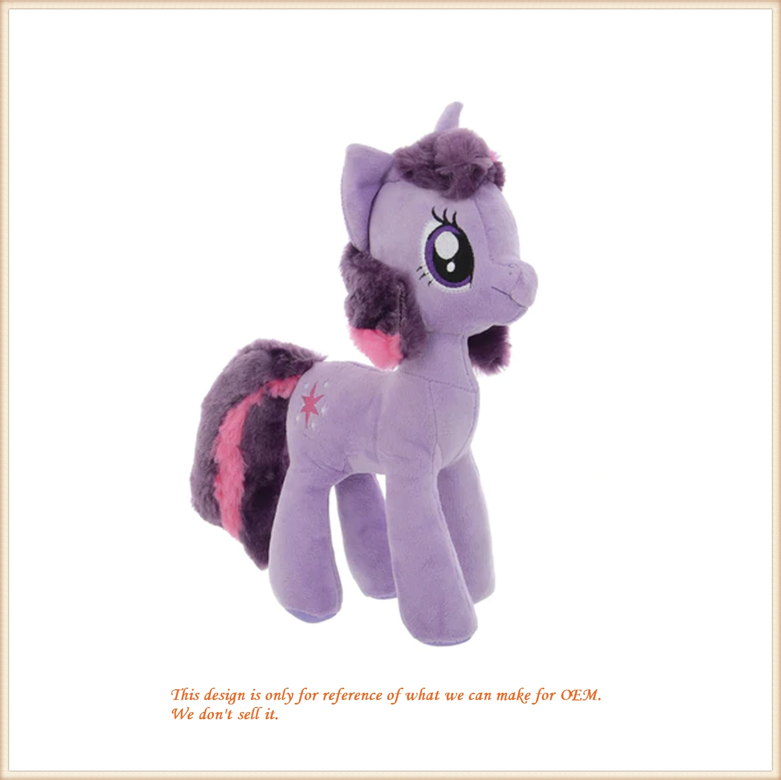 Plush Horse Standing Animal Toy Stuffed Pony Home Decoration