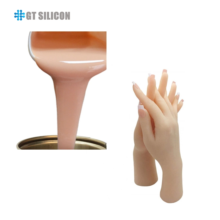 Tonalité de la chair de grade médical en caoutchouc de silicone liquide pour les membres artificiels