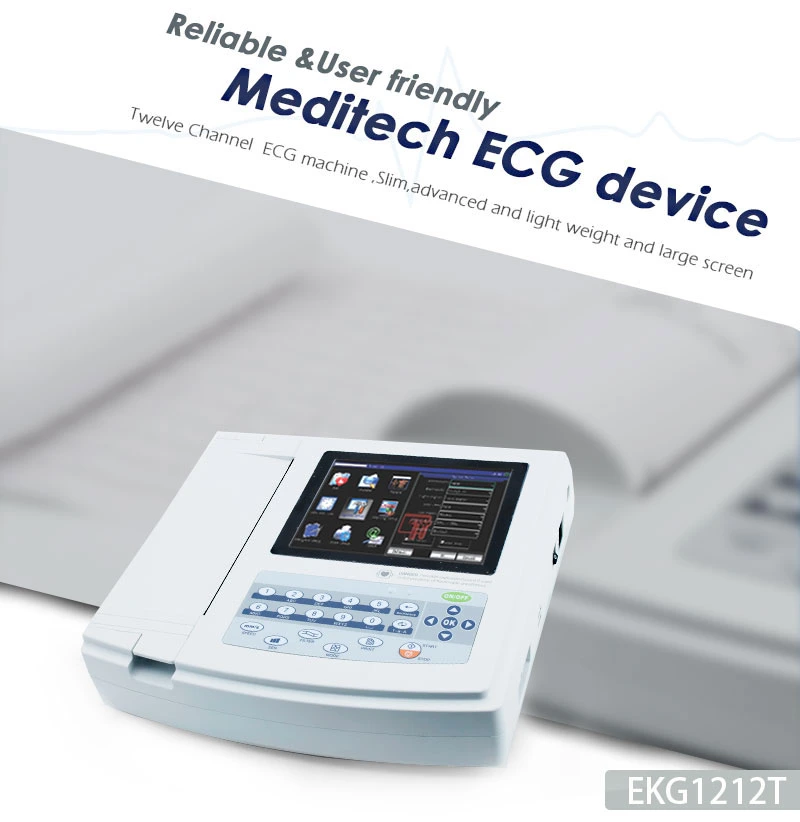 12 Channel Display 12 Channel Print Meditech ECG Device