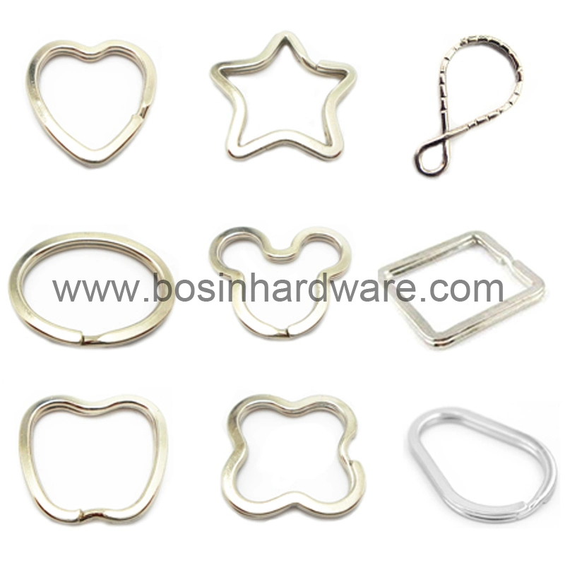 Nickel Plated Metal 25mm Triangle Edge Split Rings