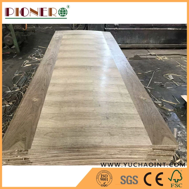 Natural Walnut Veneer HDF Door Skin for South American Market