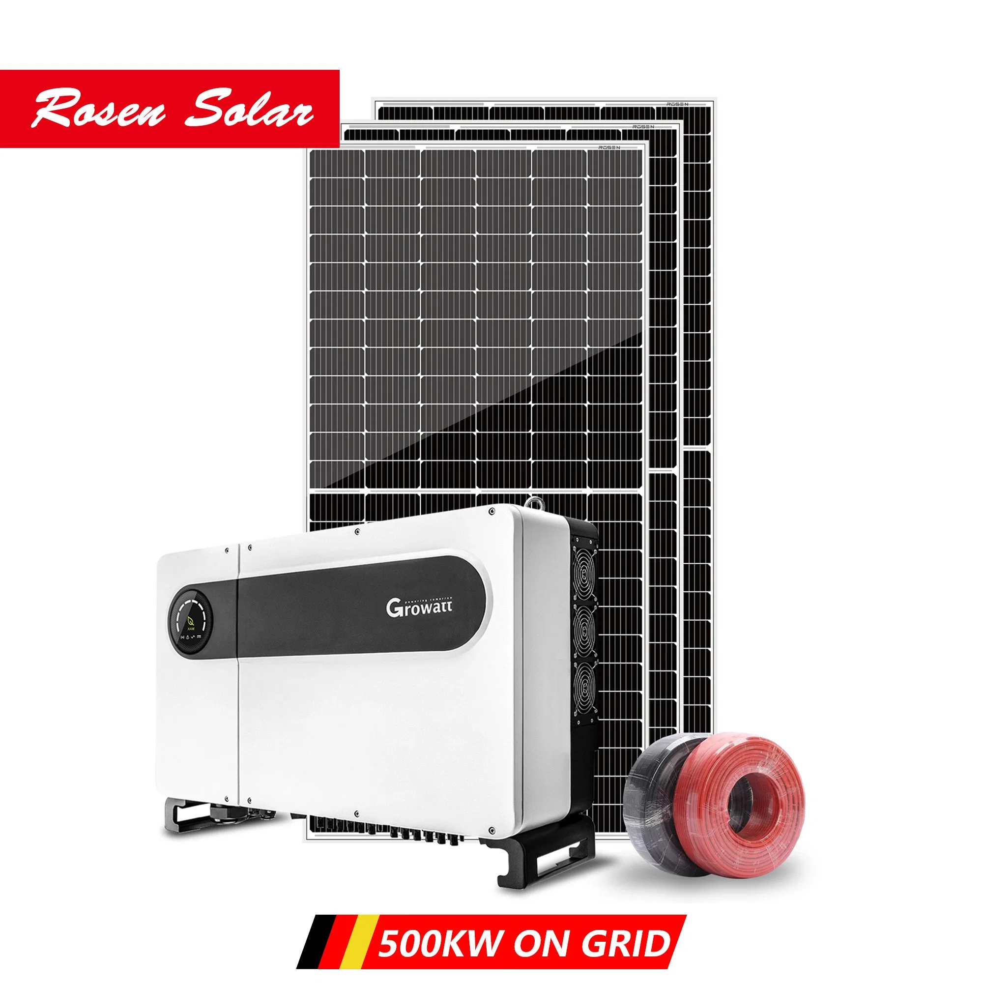 Rosen Gewächshaus komplett 500kw auf Grid Ground Mount Solar Regale Systeme