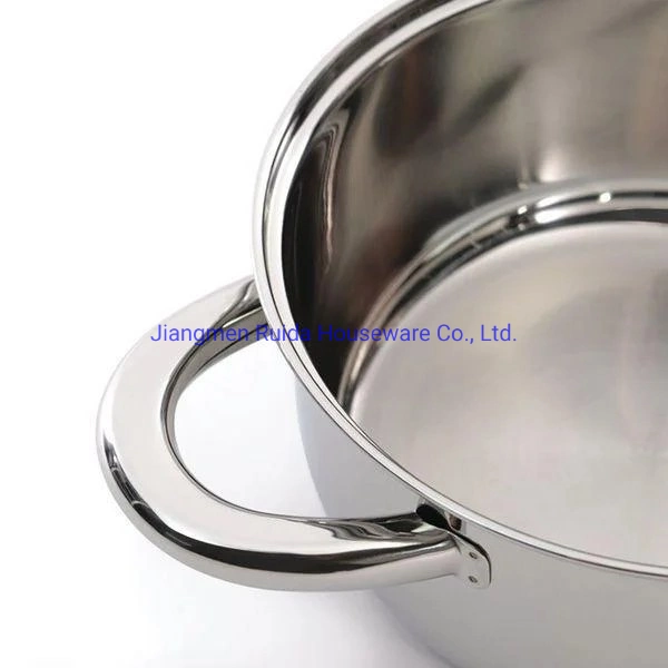 Stainless Steel Wide Edge Kitchenware Casserole From 16cm /18c, /20cm/22cm/24cm