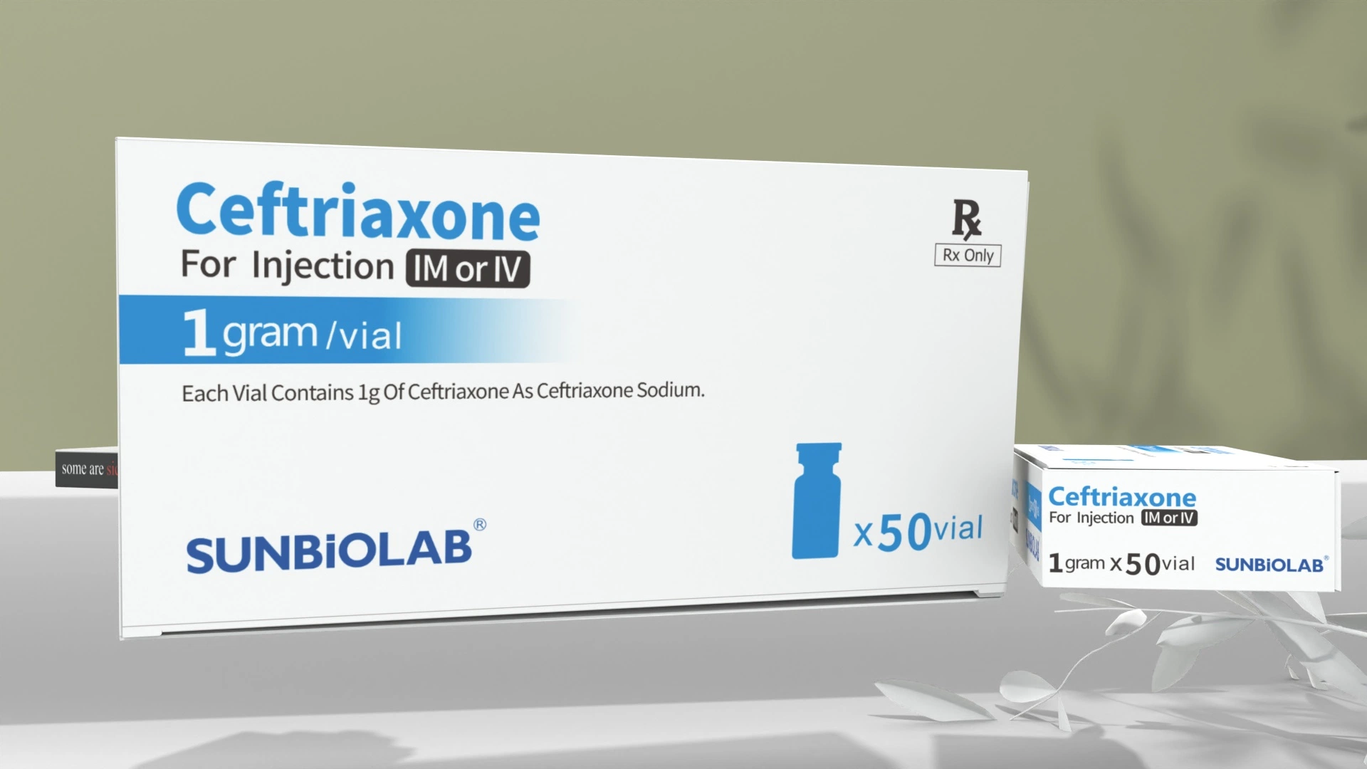 La atención de salud de la inyección de sodio Ceftriaxione 1g/Vial*50viales en Polvo para Inyección