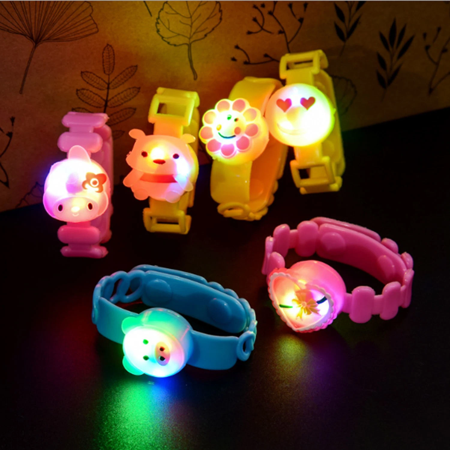 LED Wristband Adjustable Bracelet Party Kids Toy Gift