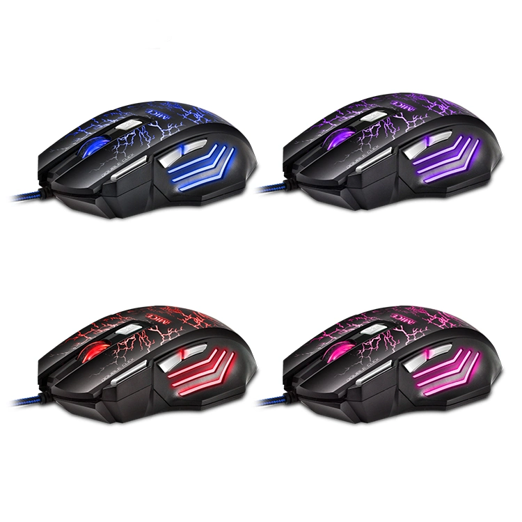 Gaming Mouse Computer 800/1200/2400/3200 Dpi Optional Black/White with Colorful Light Gaming Mouse Gaming Mouse