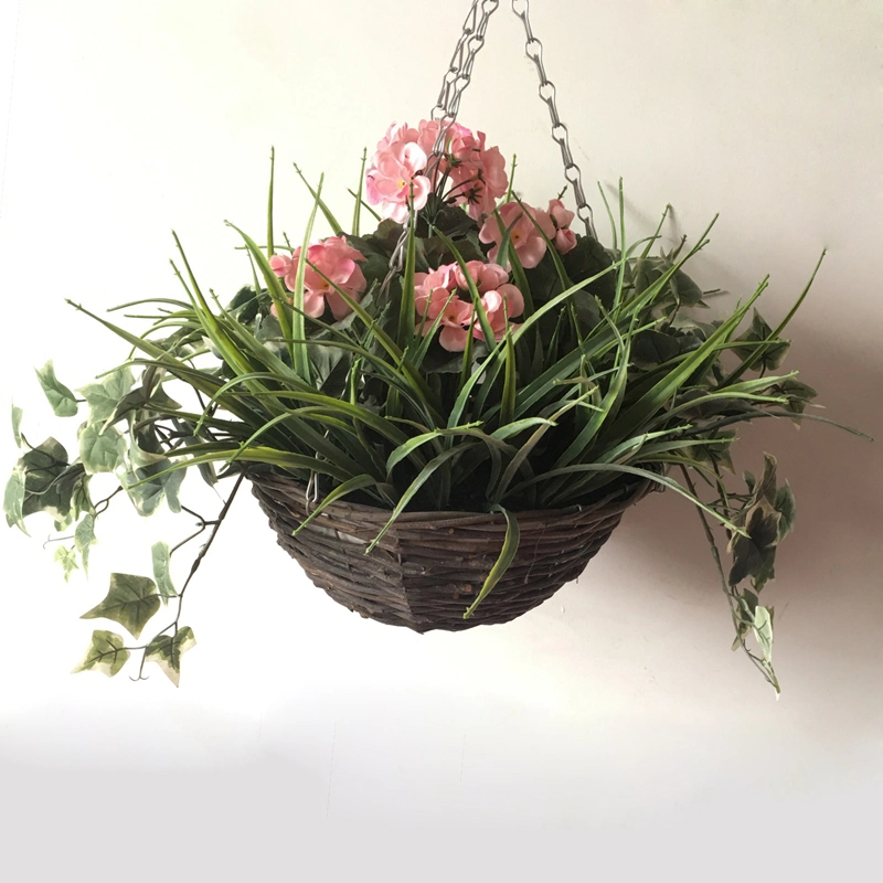 D30cm Artifical Begonia Flowers in Hanging Basket