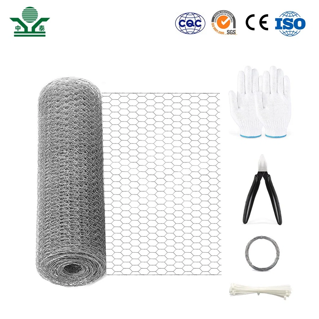 Zhongtai Hexagonal Mesh Wire Original Factory 0.8mm - 2.6mm Fine Chicken Mesh Used for Black Coated Metal Fencing