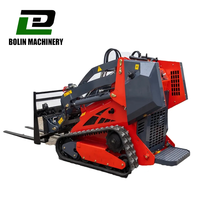 Diesel/Gasoline Engine Skidsteer Mini Skid Steer Loader Track Loader Wheel Loader with Lawn Mower/Trencher/Digger/Chipper/Sweeper/Driller