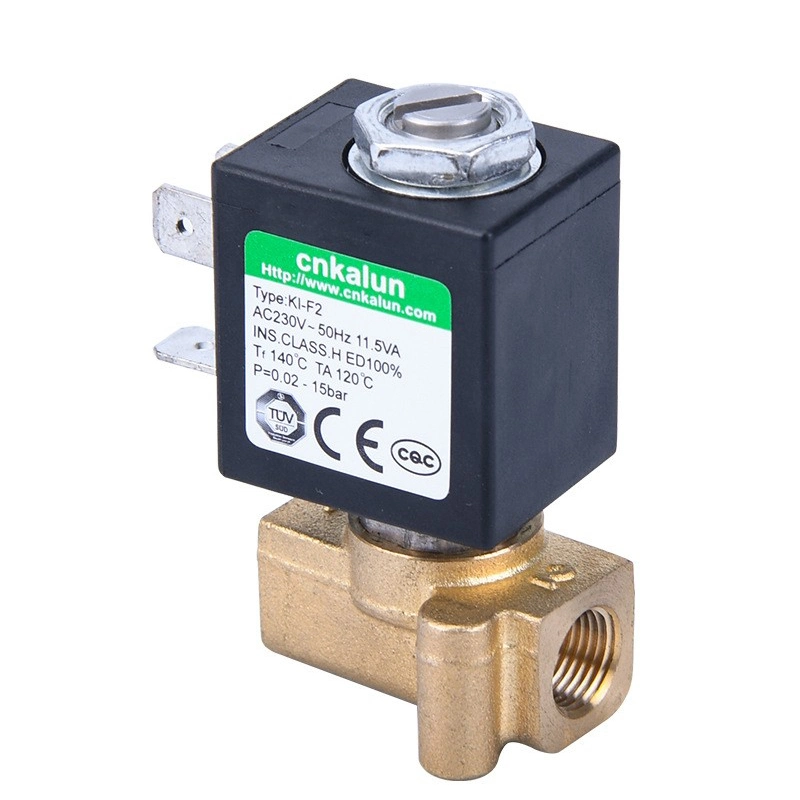 Cnkalun KL-F2 válvula solenoide de 2 vías de latón cerrado normal