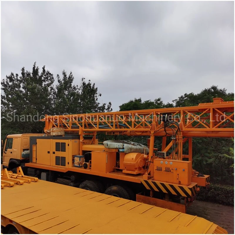 Mechanical Power Head Big Torque Truck Mounted Rotary Drilling Rig and Borehole Drilling Machine