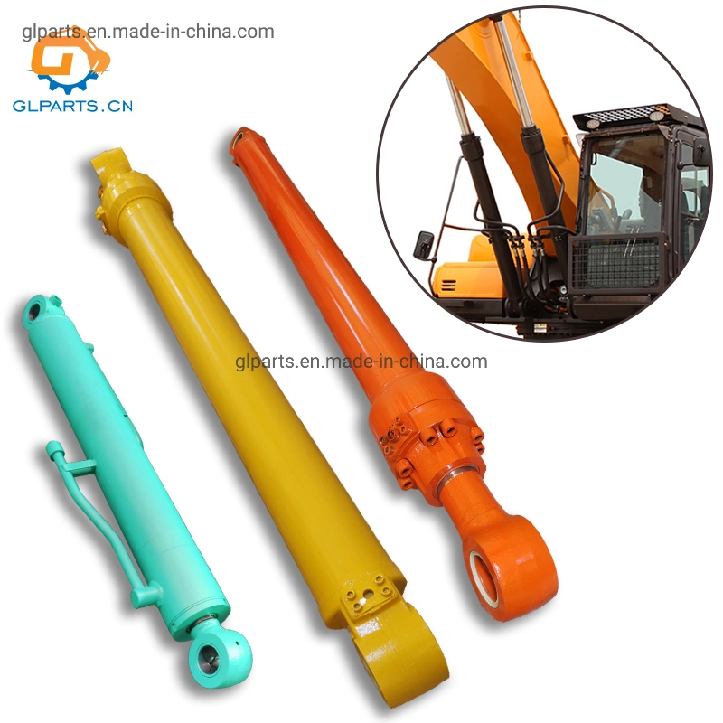 Piezas de excavadora, brazo telescópico personalizado de fábrica, barato, para Komatsu Volvo Cat Kato Hyundai Hitachi Kobelco, conjunto de cilindro hidráulico de aceite para cubo de brazo.