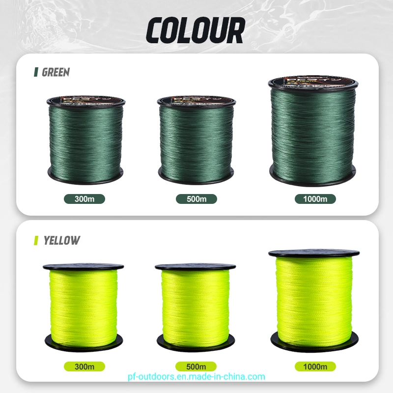 4 Braided 8 Braided Fishing Line 300m 500m 1000m PE Braid Line 16 25 35 50lb Powerful Fishing Line