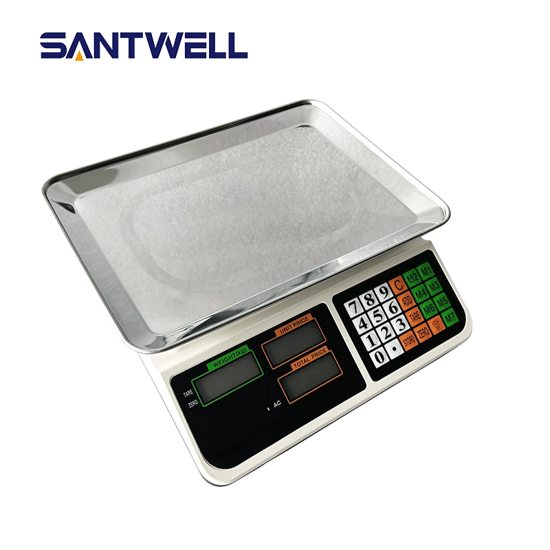 Acs-003 30kg 35kg 40kg LCD LED Digital Price Computing Scale Electronic Commercial Price Scale