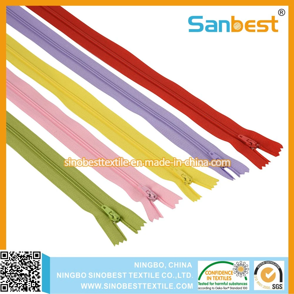 Colorful High quality/High cost performance  Nylon Zipper for Garments