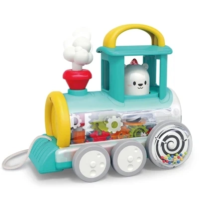 Amazon Best Push Along Train Toy Car Electric Vehicle Baby Products Wholesale Small Toys for Baby Children Kids Educational Plastic Toys