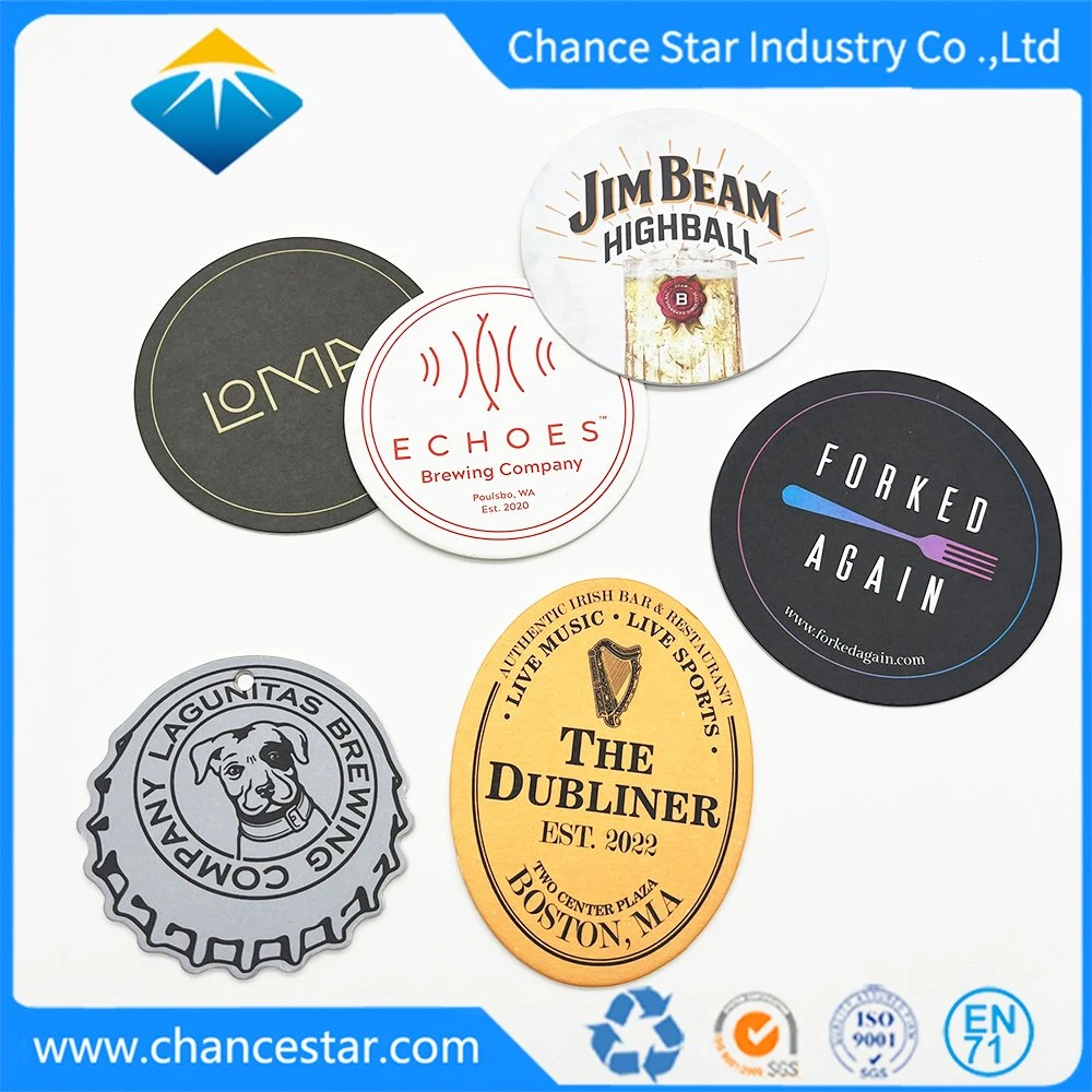 Promotional Gift Cardboard Coaster Paper Pulp Drink Coaster