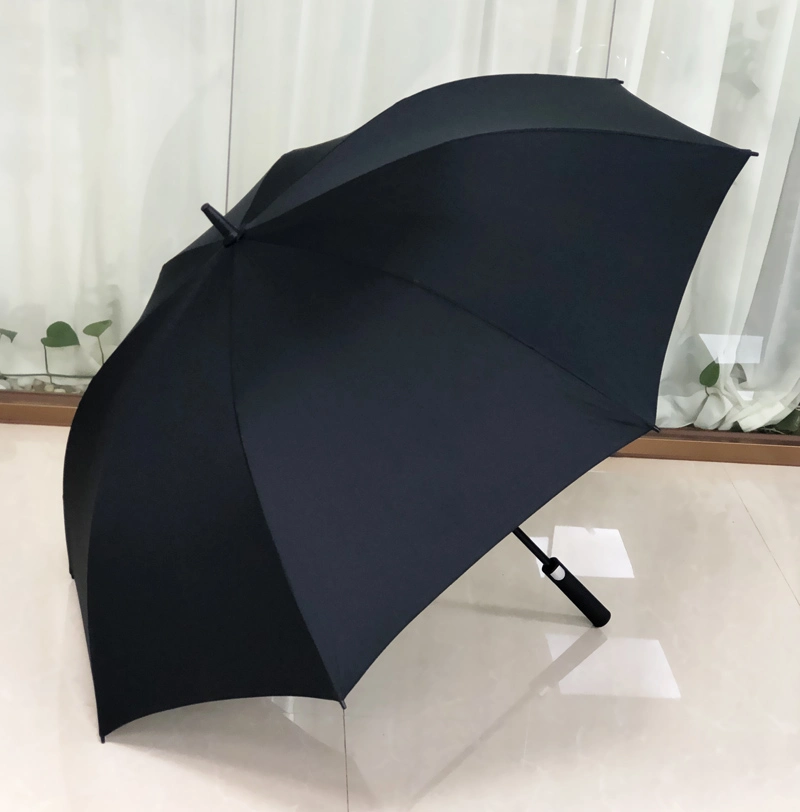 Extra Large Automatic Fiberglass Frame Waterproof Big Wholesale/Supplier Long Stick Golf Umbrella with Custom Logo Print