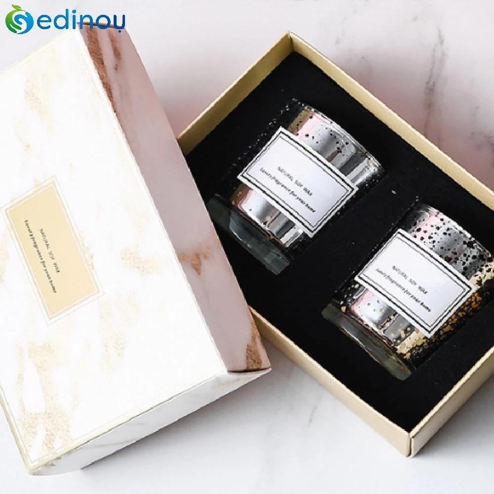 Luxury Custom Squar Scetned Candle Jar Perfume Bottle with Lid and Gift Box