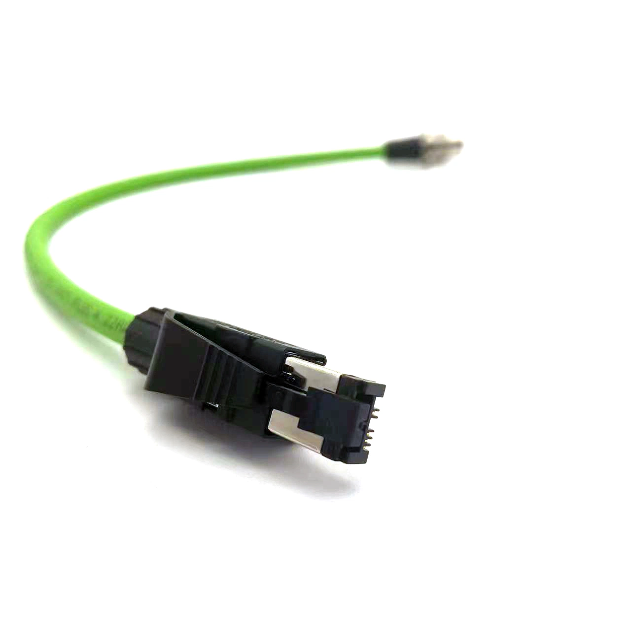 Ethernet/IP Female Back Panel Installation M12 to RJ45 Connector Double Ended Molded Cat. 5e Shielded Cables