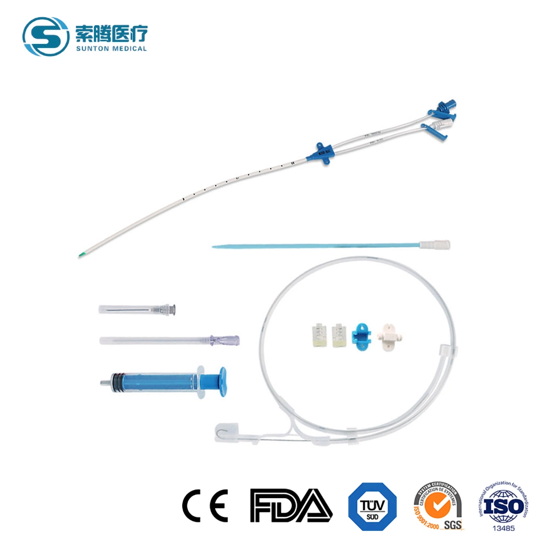 Prêt à expédier Sunton cathéter veineux central Kit Kit de CVC Fabricant de la Chine cathéter médicaux jetables triple lumen cathéter veineux central pour veineux