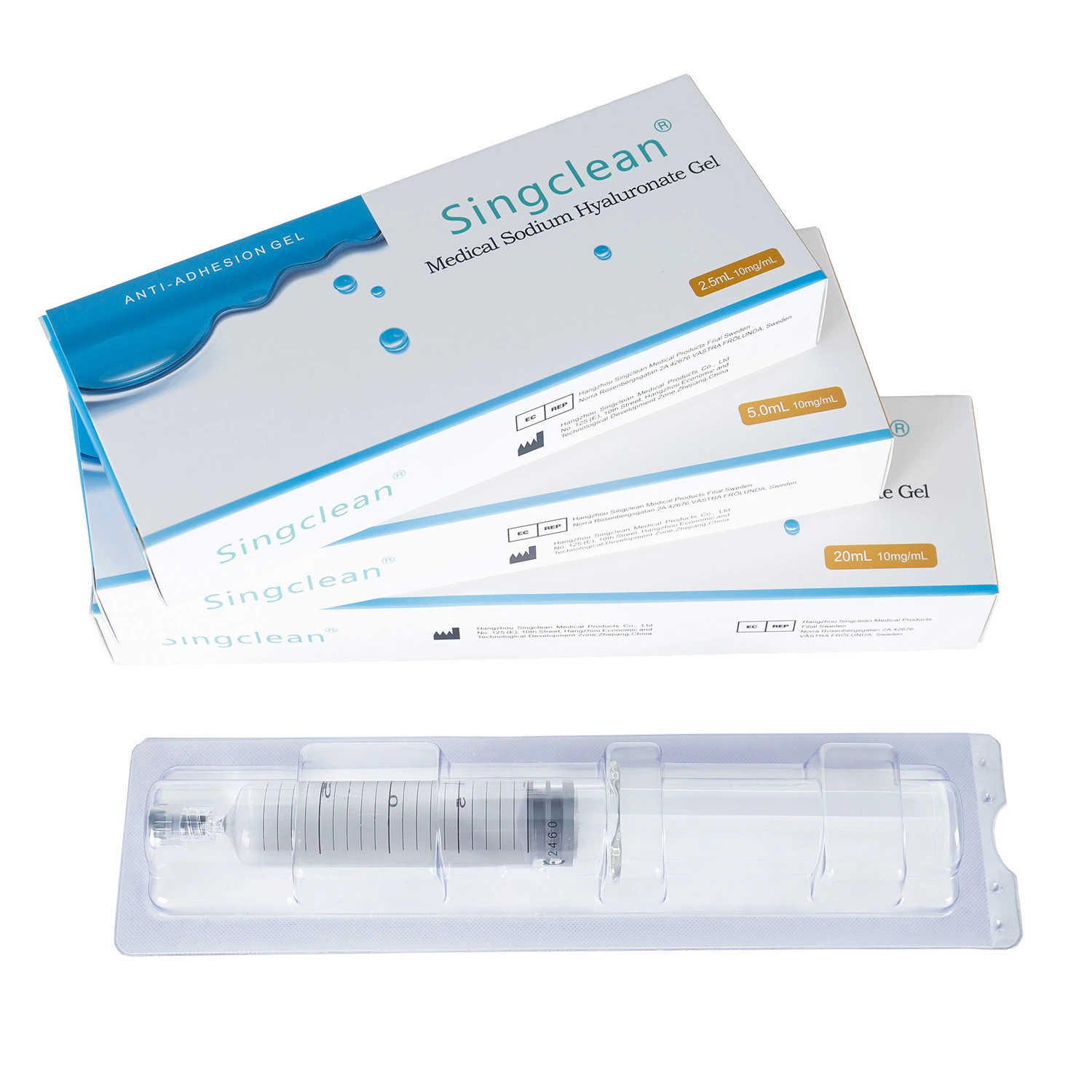 Singclean Gel de sodium hyaluronate médical pour l'anti-adhérence chez les patients chirurgicaux.