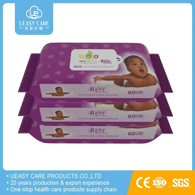 Toallitas húmedas para bebés Unisoft agua pura para viajar Restaurante Hotel Logo personalizado paño de tela no tejido