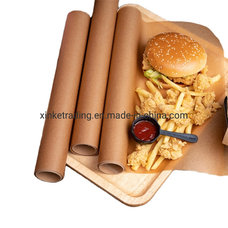 Factory Direct Sale Customized Printed Logo and Size Food Safe Grade Burger Paper Grease Proof Meat Wrapping Wax Coated Paperhot Sale Products