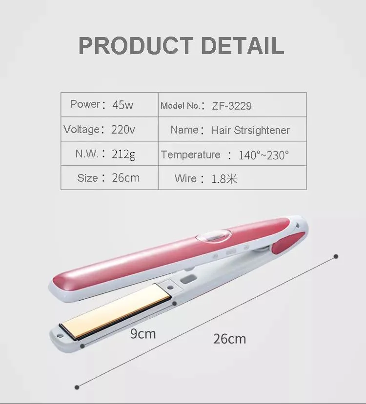 Professionelle heiße Titanplatte LED einstellbar 2 in 1 Haar Haarglätter Lockenstab, Flacheisen