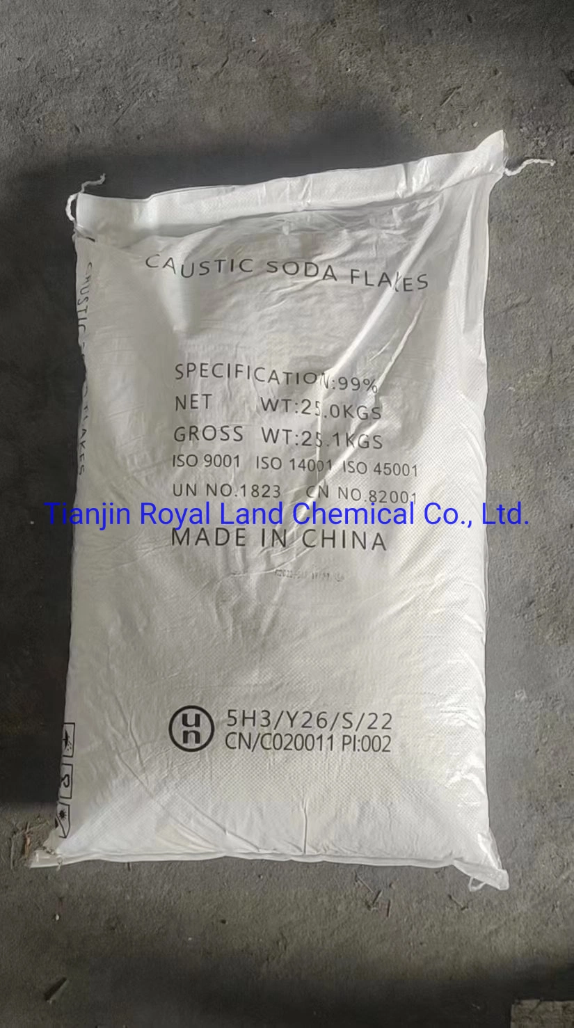 Caustic Soda Flakes 99% Sodium Hydroxide White Translucent Flake Solid Basic Chemical Raw Material