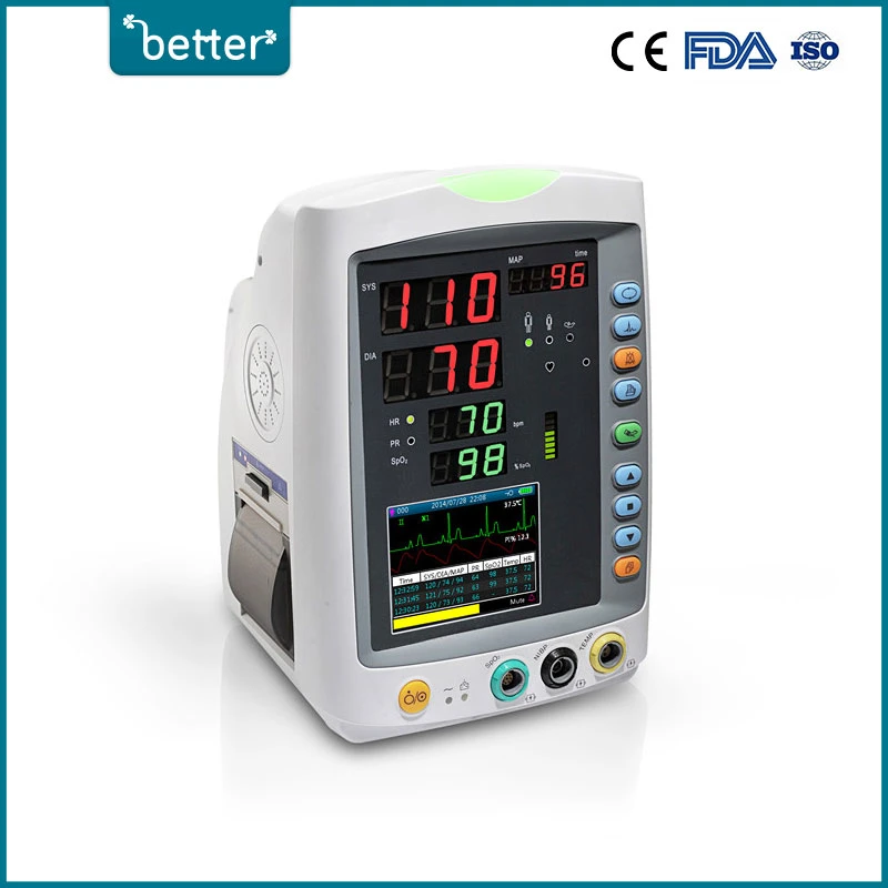 Equipo médico Multi-Parameter Monitor de Paciente Signos Vitales Bt-V2