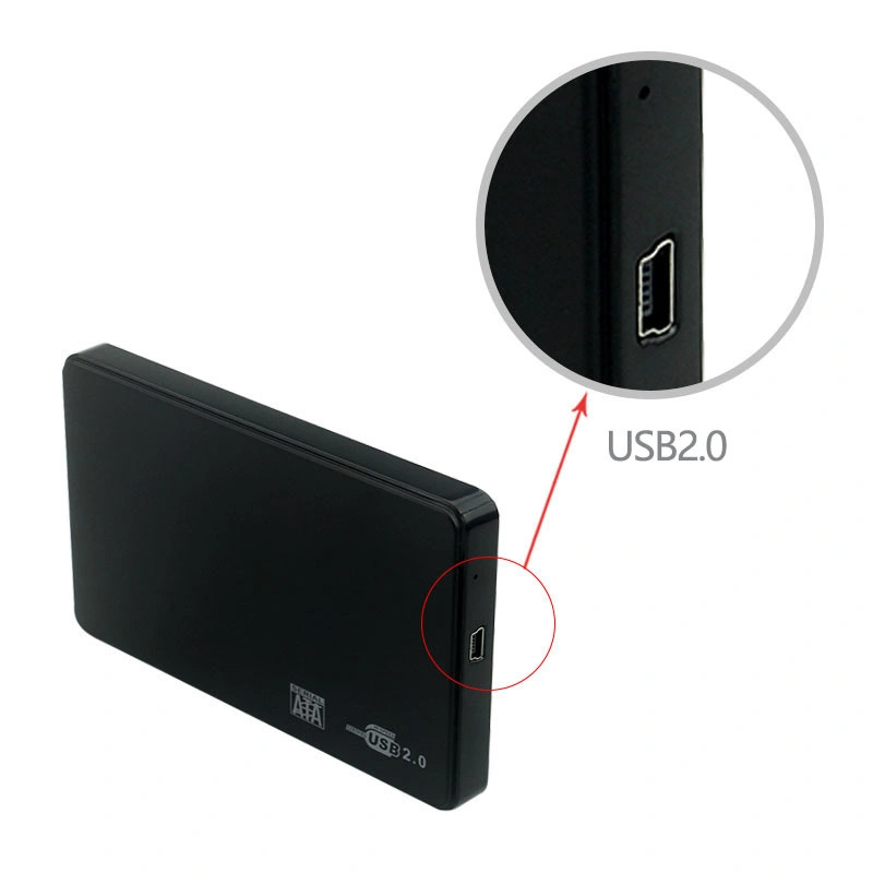 High Speed USB 2.0 to SATA HDD Enclosure Case for Computer 2.5 Inch SATA HDD SSD