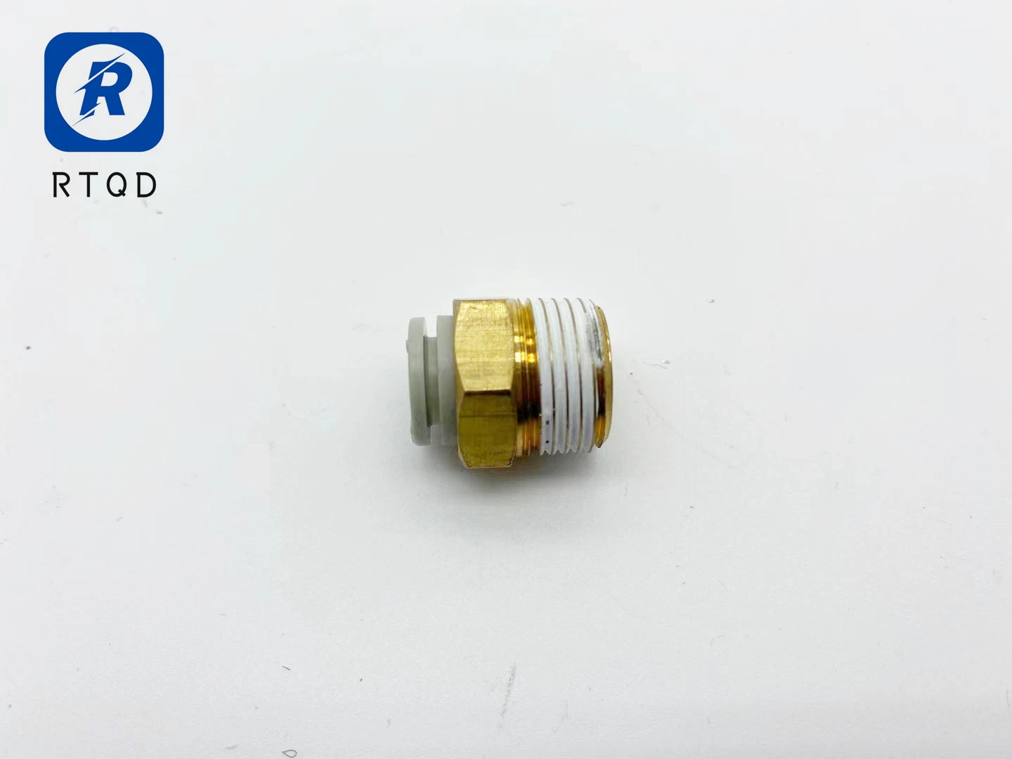 Pneumatic Fitting Quick Connector White Button PC Tracheal Quick-Insertion Straight Through Threaded Joint Kq2c