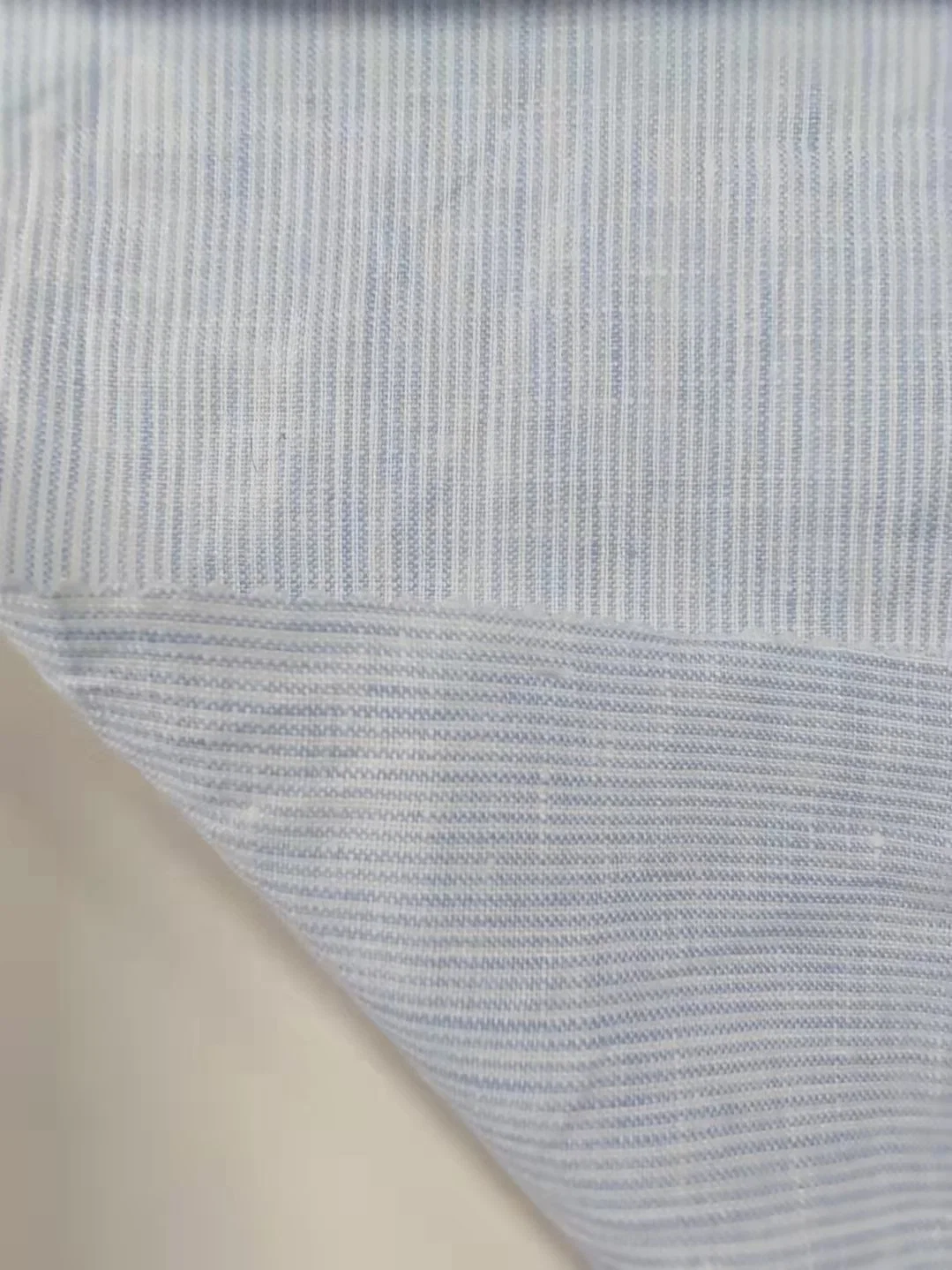 Pinstriped de alta calidad 100% lino tejido de prendas de vestir camisas de lino puro Fabric